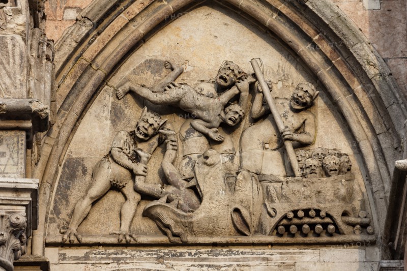 Ferrara, the Cathedral dedicated to St. George, façade