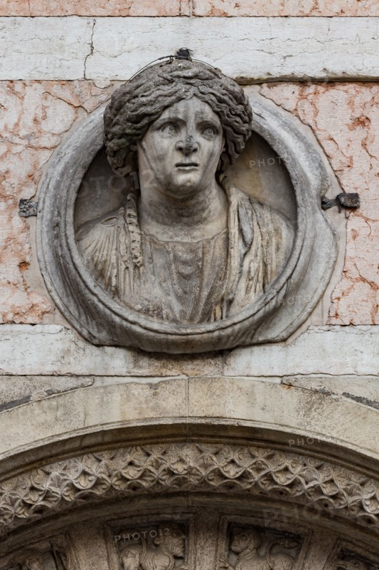 Ferrara, the Cathedral dedicated to St. George, façade