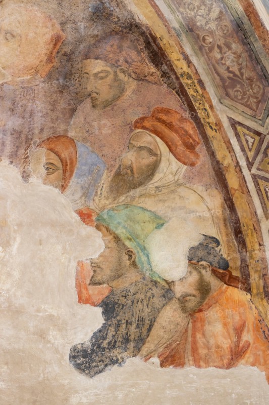 “Five unidentified figures”. Frescoes by Jacopo di Cione