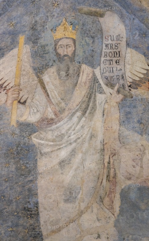 Allegoria del Diritto”. Affreschi di Jacopo di Cione