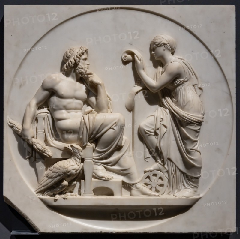 "Nemesis recites the Deeds of Men to Jupiter", by Bertel Thorvaldsen