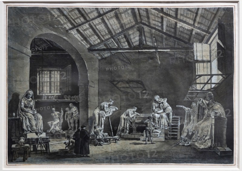 "Antonio Canova' Study in Rome", by Francesco Chiarottini