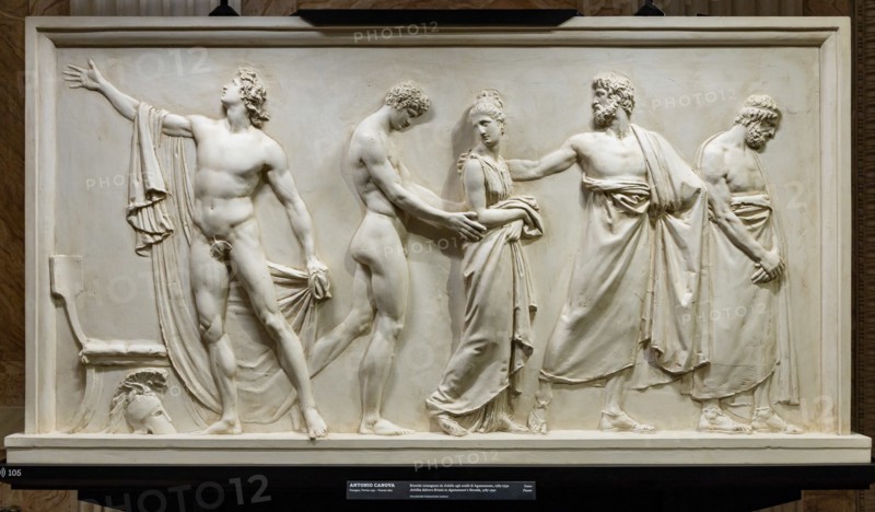 "Achilles delivers Briseis to Agamemnon's Heralds", by Antonio Canova
