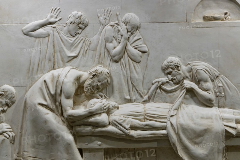 "Crito closing Socrates Eyes", by Antonio Canova