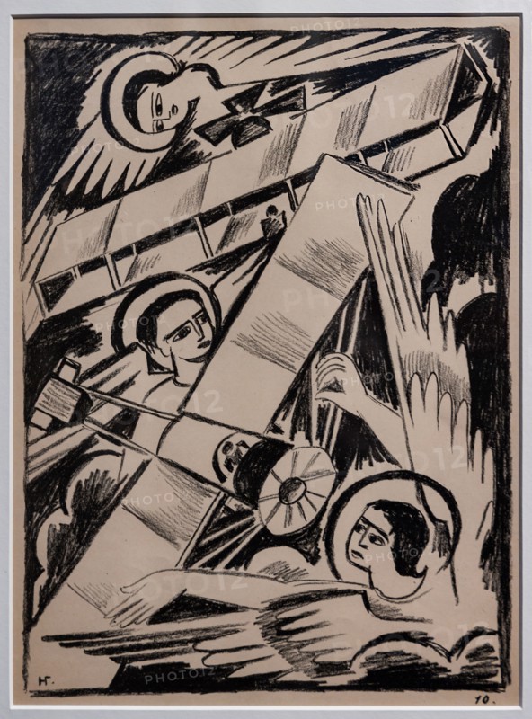 Goncharova, "Angels and airplanes"