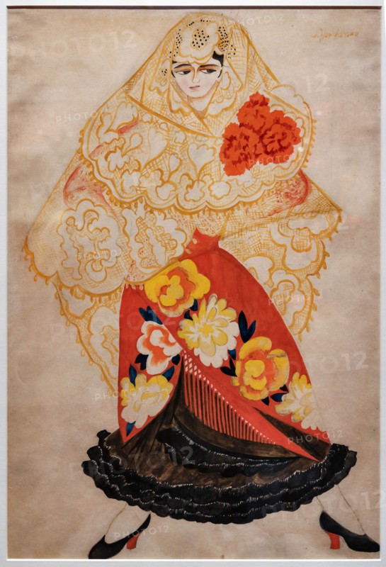 Goncharova, 'Spanish Woman with a Green Shawl'