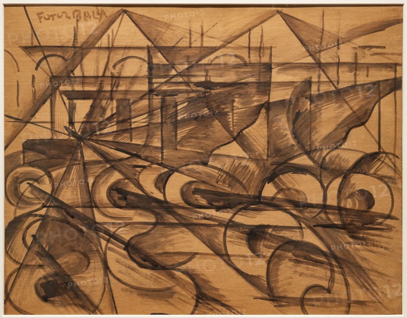 Balla, 'Speed of an automobile (Speed n. 1'