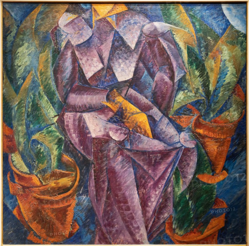 Boccioni, 'Spiral Perpendicular Costruction. Seated Woman'