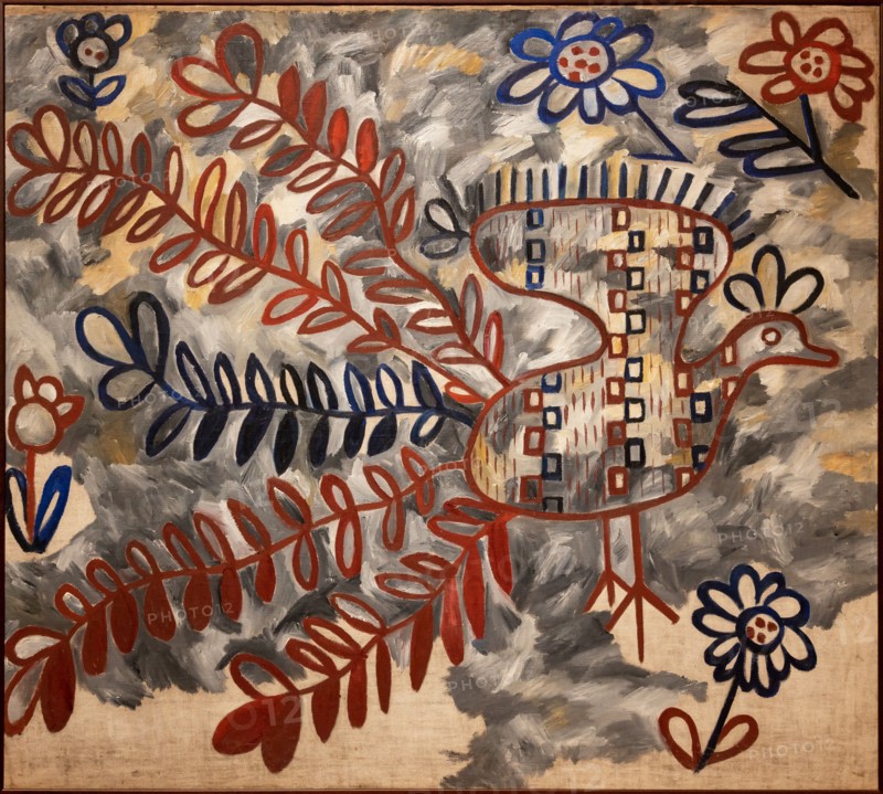 Goncharova, 'Peacock (in the style of Russian embroidery)'