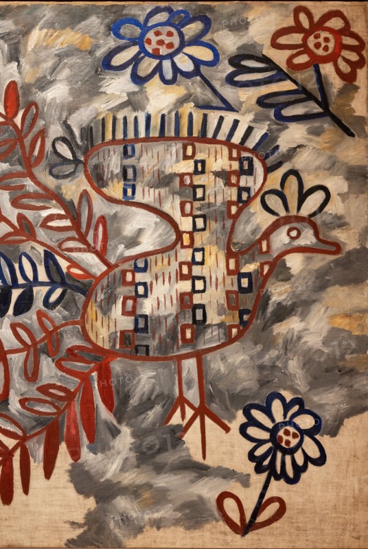 Goncharova, 'Peacock (in the style of Russian embroidery)'