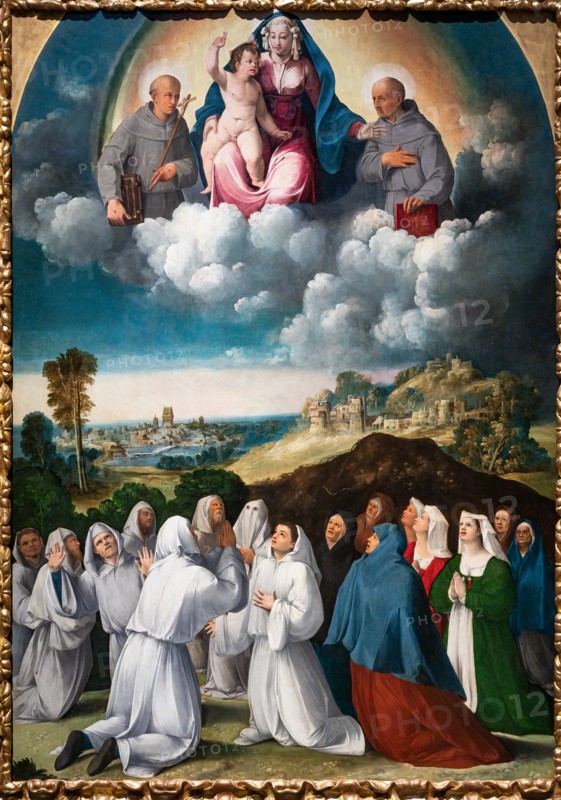 “Apparizione della Madonna con Bambino fra i santi Francesco d’Assisi e Bernardino da Siena ai confratelli della Neve"
