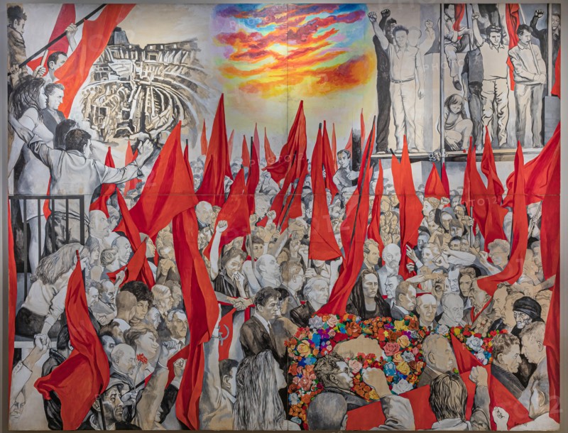 “I funerali di Togliatti”, di Renato Guttuso, 1972.