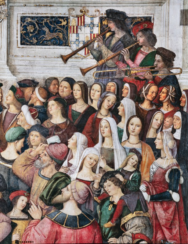 Fresque représentant  le couronnement du Pape Pie III