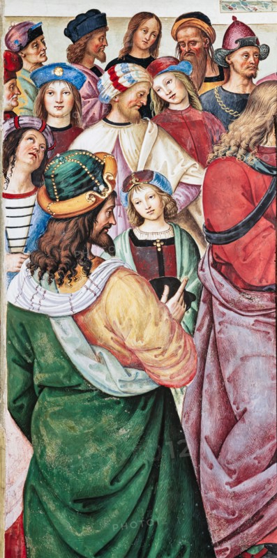 Fresque du mur nord-est de la Libreria Piccolomini à Sienne