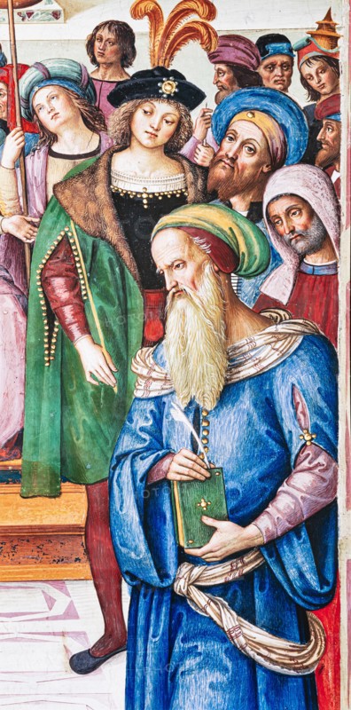 Fresco on the North-East wall of the Piccolomini Library in Siena
