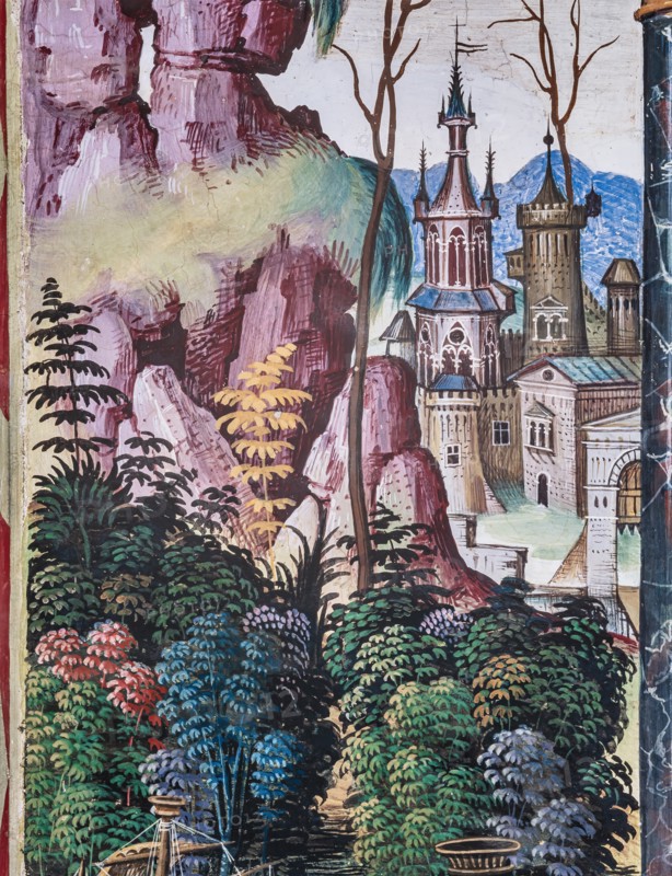 Fresco on the North-East wall of the Piccolomini Library in Siena