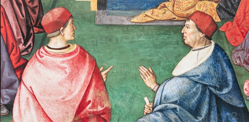 Fresco on the North-East wall of the Piccolomini Library in Siena