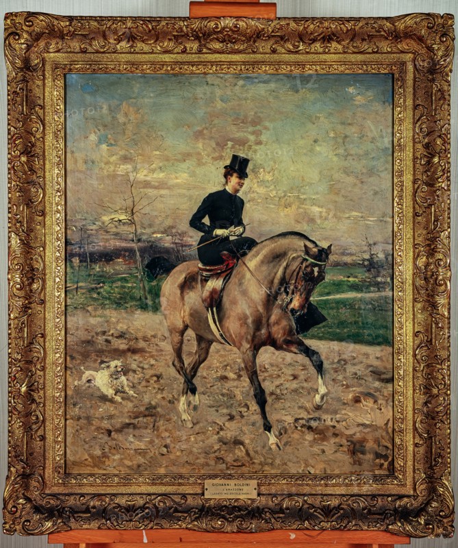 Boldini, "L'Amazone (Alice Regnault à cheval)"
