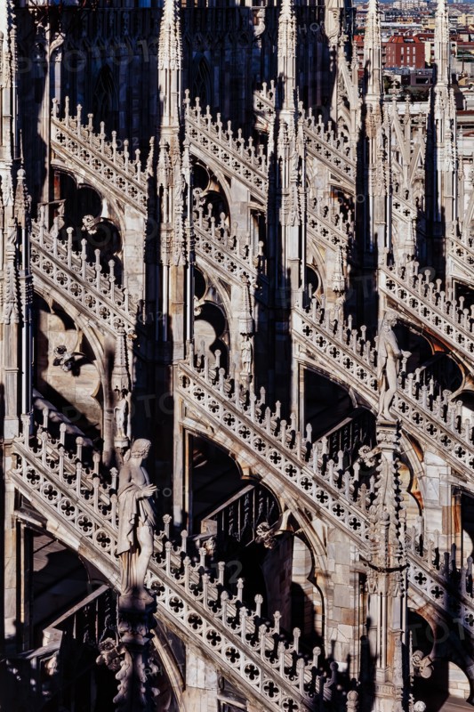 Vue extérieure du Dôme de Milan