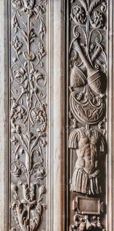 Siena, Duomo, interno, stipite