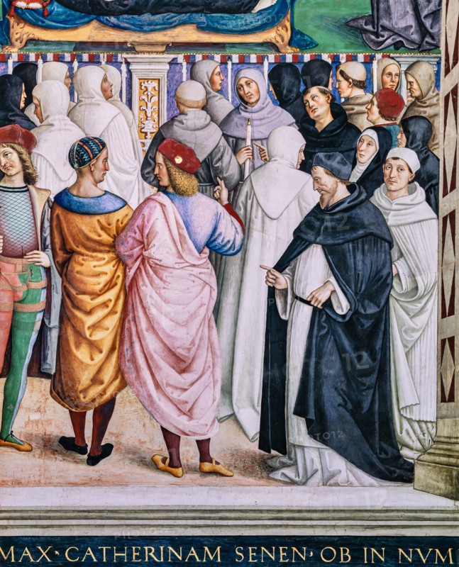 Fresco on the South-West wall of the Piccolomini Library in Siena