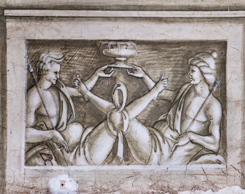 Fresque du mur sud-ouest de la Libreria Piccolomini à Sienne