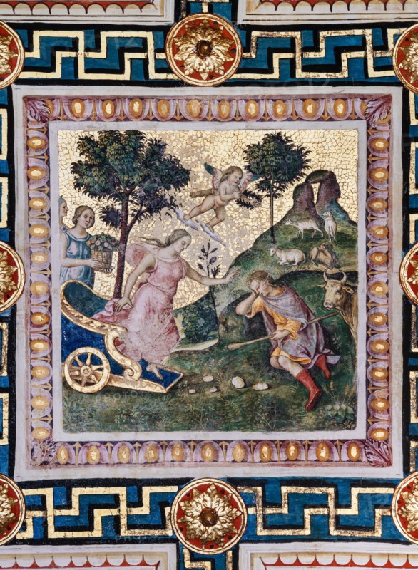Décor du plafond de la Libreria Piccolomini à Sienne