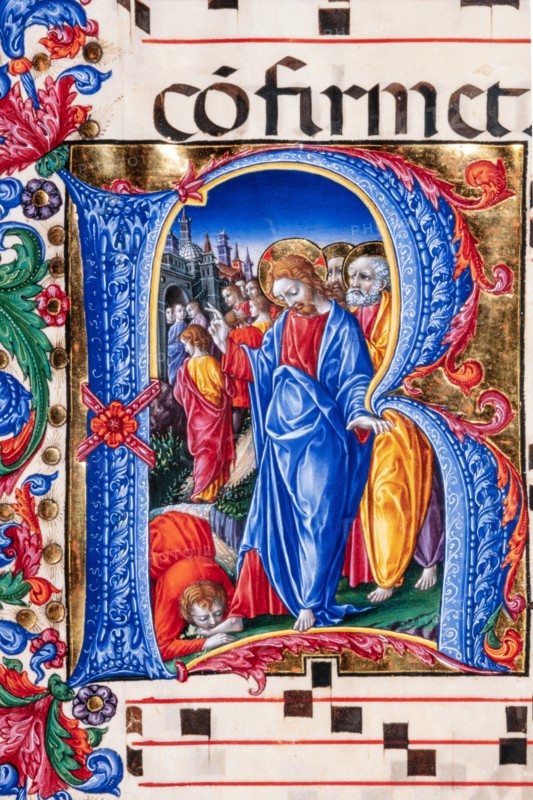 Choir book located at the Piccolomini Library in Siena