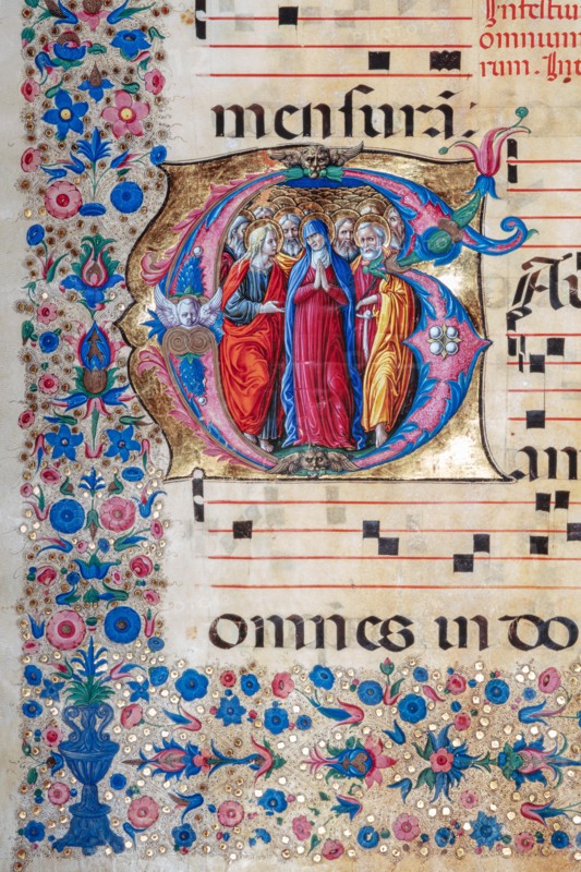 Choir book located at the Piccolomini Library in Siena