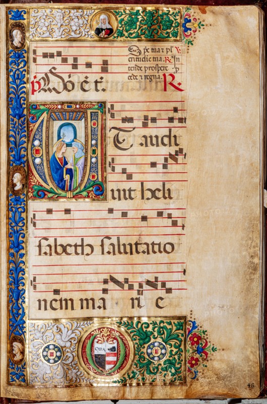 Choir book located at the Piccolomini Library in Siena