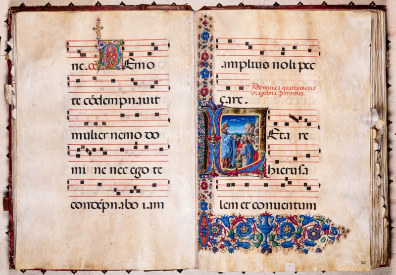 Recueil de chants conservé à la Libreria Piccolomini de Sienne