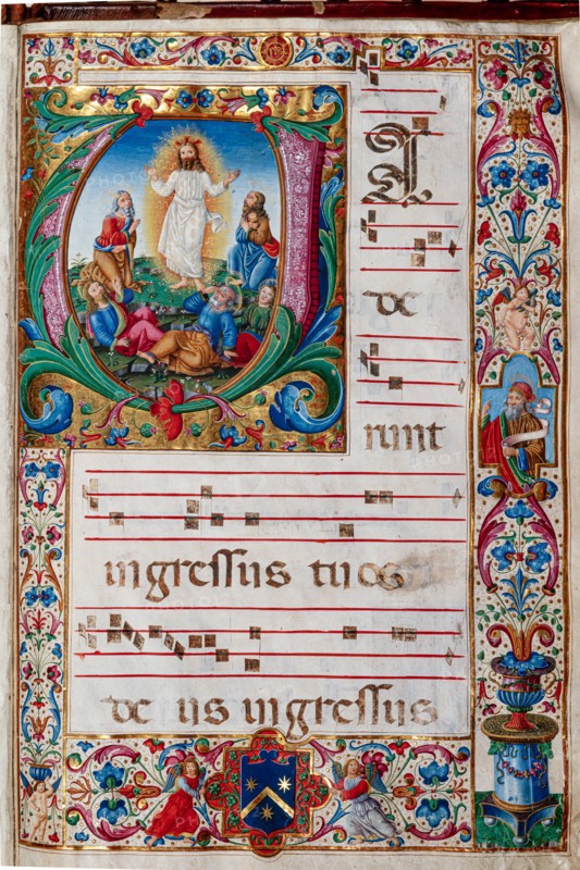 Choir book located at the Piccolomini Library in Siena