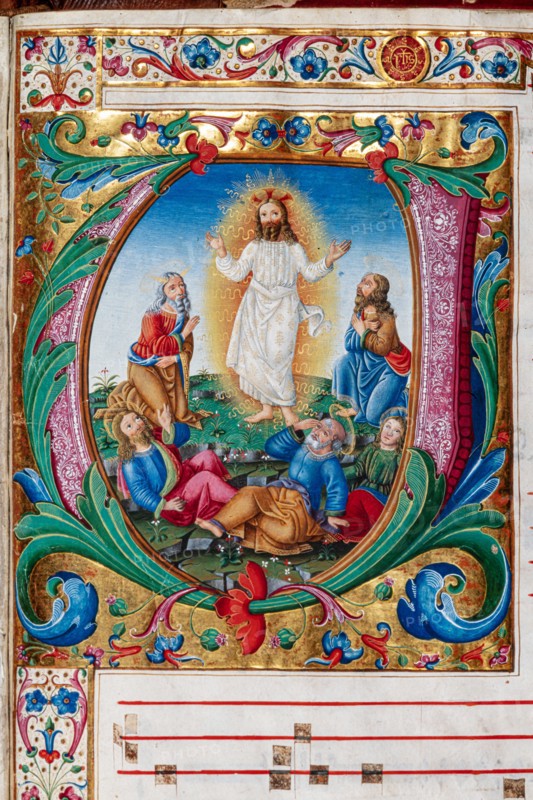 Choir book located at the Piccolomini Library in Siena