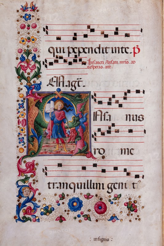 Choir book located at the Piccolomini Library in Siena