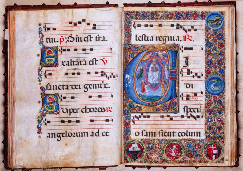 Recueil de chants conservé à la Libreria Piccolomini de Sienne