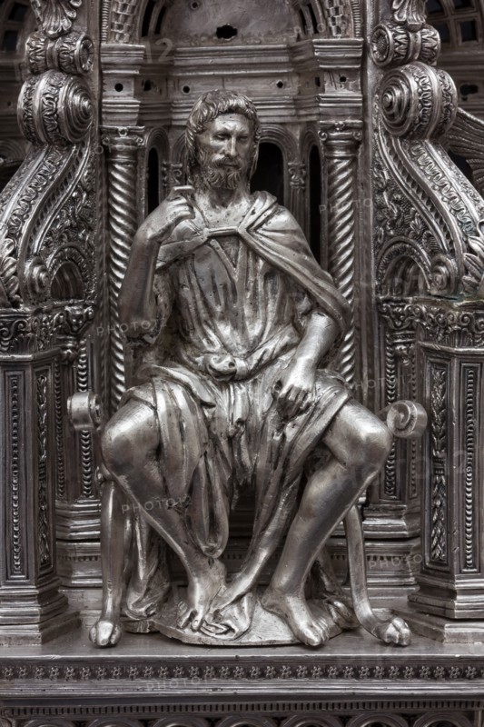 Détail de la Grande Croix d'argent du Trésor de Saint-Jean, Museo dell'Opera del Duomo, Florence