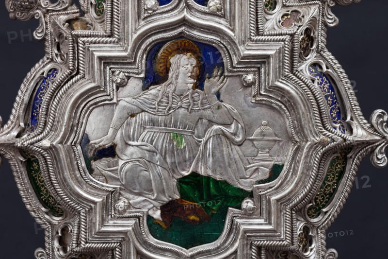 Détail de la Grande Croix d'argent du Trésor de Saint-Jean, Museo dell'Opera del Duomo, Florence