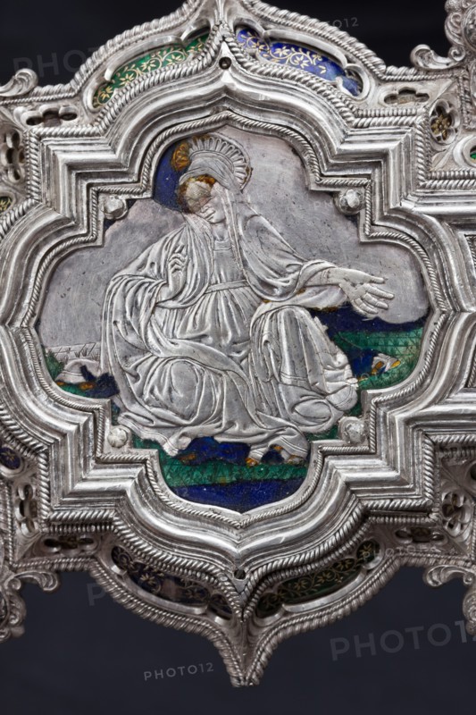 Détail de la Grande Croix d'argent du Trésor de Saint-Jean, Museo dell'Opera del Duomo, Florence
