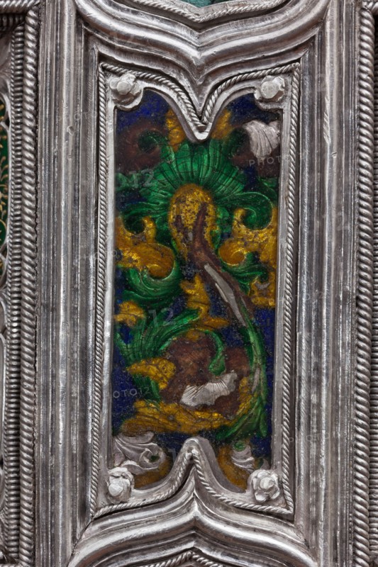 Détail de la Grande Croix d'argent du Trésor de Saint-Jean, Museo dell'Opera del Duomo, Florence