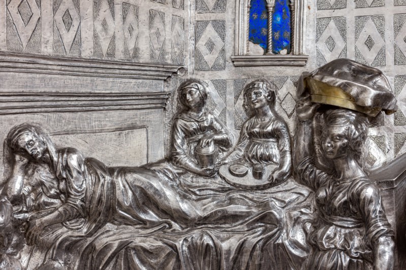 Détail de l'autel en argent du Trésor de Saint-Jean, Museo dell'Opera del Duomo, Florence