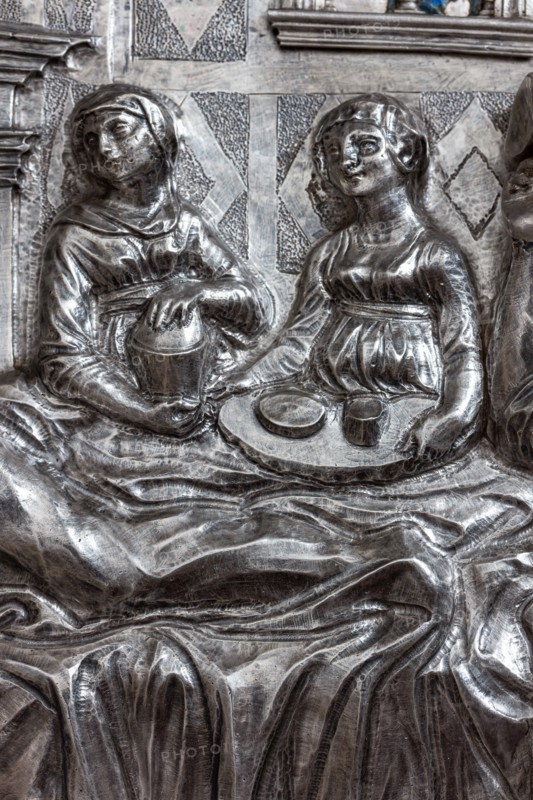 Détail de l'autel en argent du Trésor de Saint-Jean, Museo dell'Opera del Duomo, Florence
