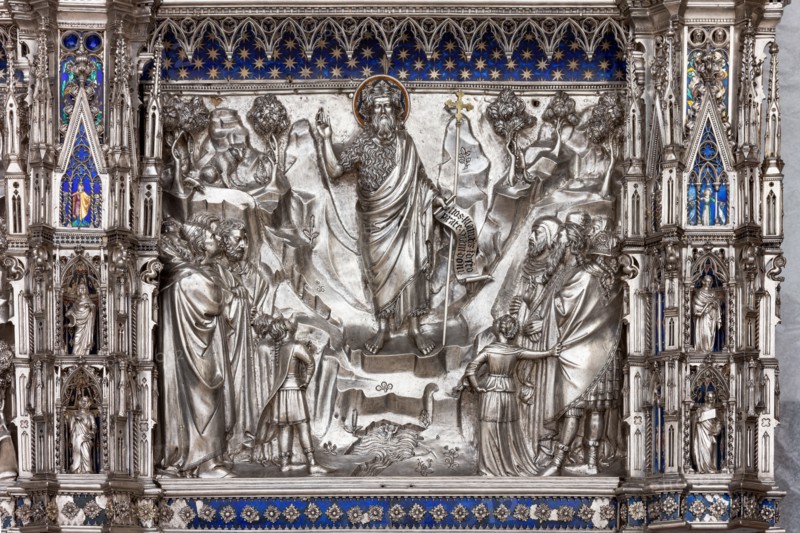Détail de l'autel en argent du Trésor de Saint-Jean, Museo dell'Opera del Duomo, Florence