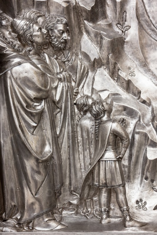 Détail de l'autel en argent du Trésor de Saint-Jean, Museo dell'Opera del Duomo, Florence