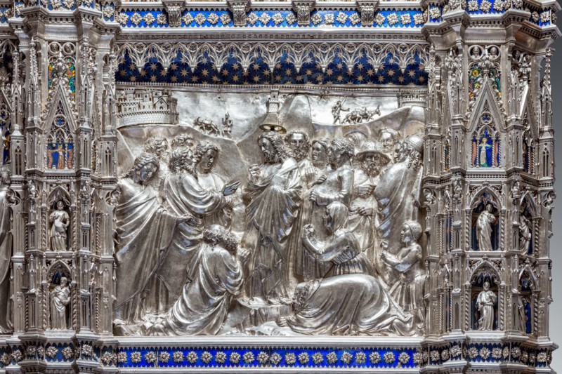 Détail de l'autel en argent du Trésor de Saint-Jean, Museo dell'Opera del Duomo, Florence