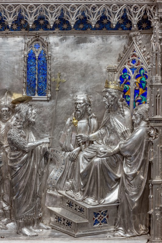 Détail de l'autel en argent du Trésor de Saint-Jean, Museo dell'Opera del Duomo, Florence