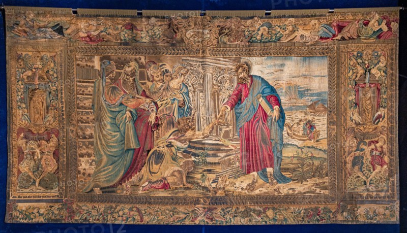 “St. Mark healing Aniano”, tapestry by Giovanni Rossi
