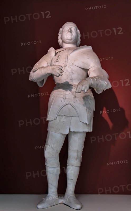 “Francesco Sforza”, statue in Carrara marble, by Alberto Maffioli