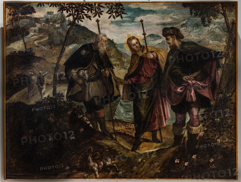 “Encounter on the road to Emmaus”, by Domenico Tintoretto