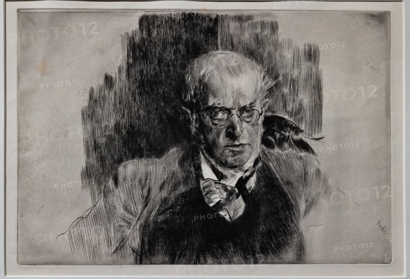 “Portrait of the painter Adolf Menzel” by Giovanni Boldini