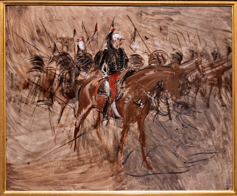 “Dragoons on horseback” by Giovanni Boldini